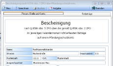 P-Konto Bescheinigung in der Software