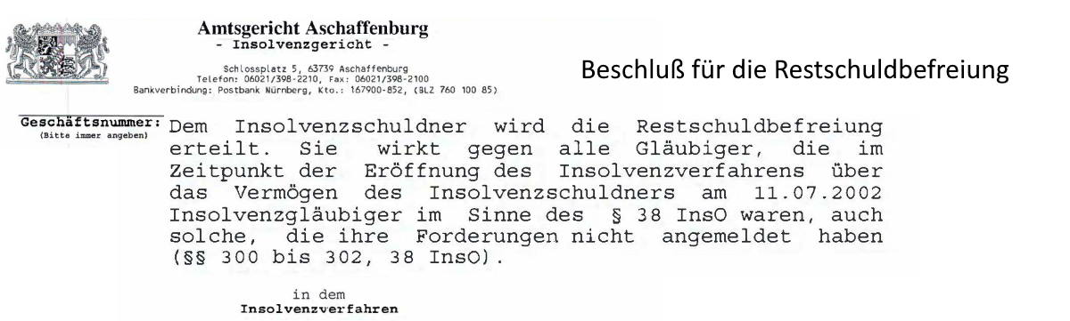 restschuldbefreiung